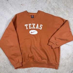 Nike Team Texas Longhorns Pullover Sweatshirt Men's XXL Orange center swoosh
